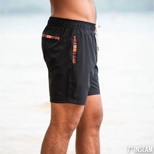 WOWIE Nomad‎ Hana Hybrid 7" Lined Shorts Mens Large Swim Trunks Athletic Beach